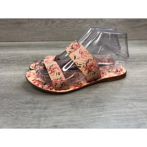 Joie Sable A La Plage Women's Leather Sandals Pink Slide 6 Slip On Italy Shoes - Picture 3 of 11